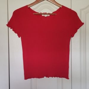 Dolls Kill poppy red 90s babydoll tee